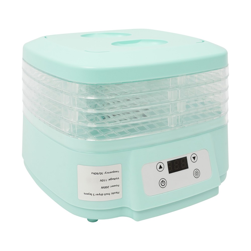 5 Trays Food Dehydrator Machine, Adjustable Timer Fruit Drying Machine