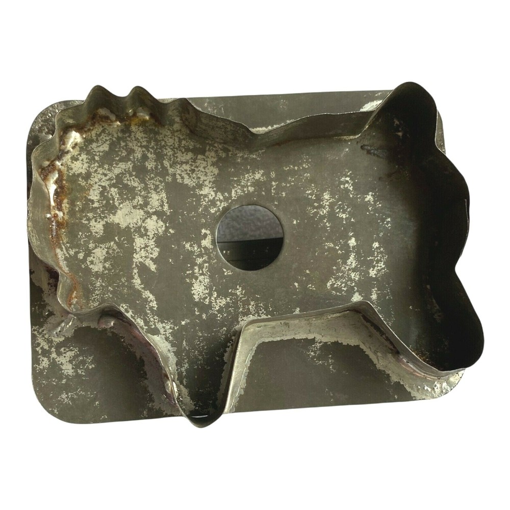 AAFA Cookie Cutter Lion Antique Primitive Tin Strap Handle
