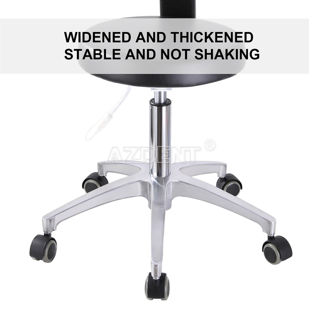 Dental Mobile Stool Dotor Chair Adjustable Height Backrest 360° Universal Caster