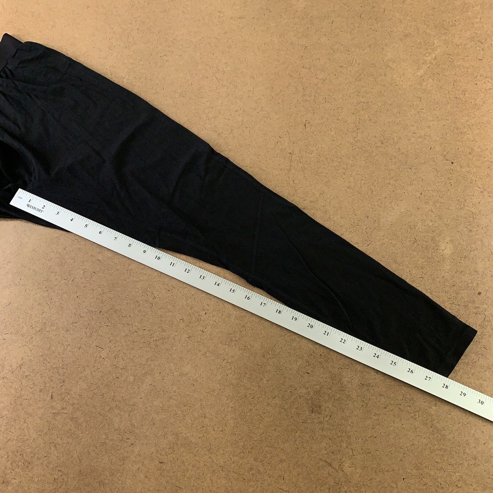 Men's Size Large Black Jersey Knit Base Layer Pants New