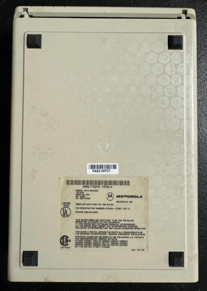 Motorola 3512 Codex 3512 DSU/CSU 120 VAC External Modem