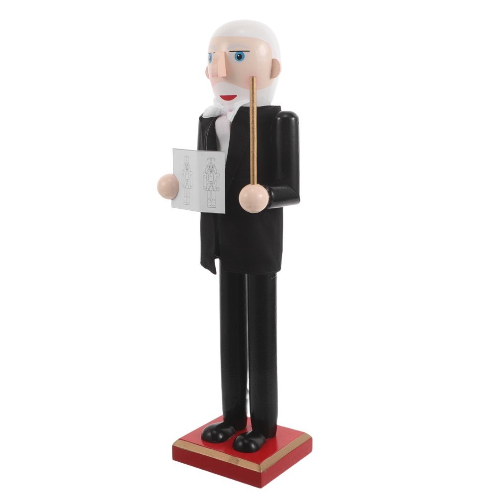 Nutcracker Professor Ornament Shelf Decor Decorative Black Nutcrackers