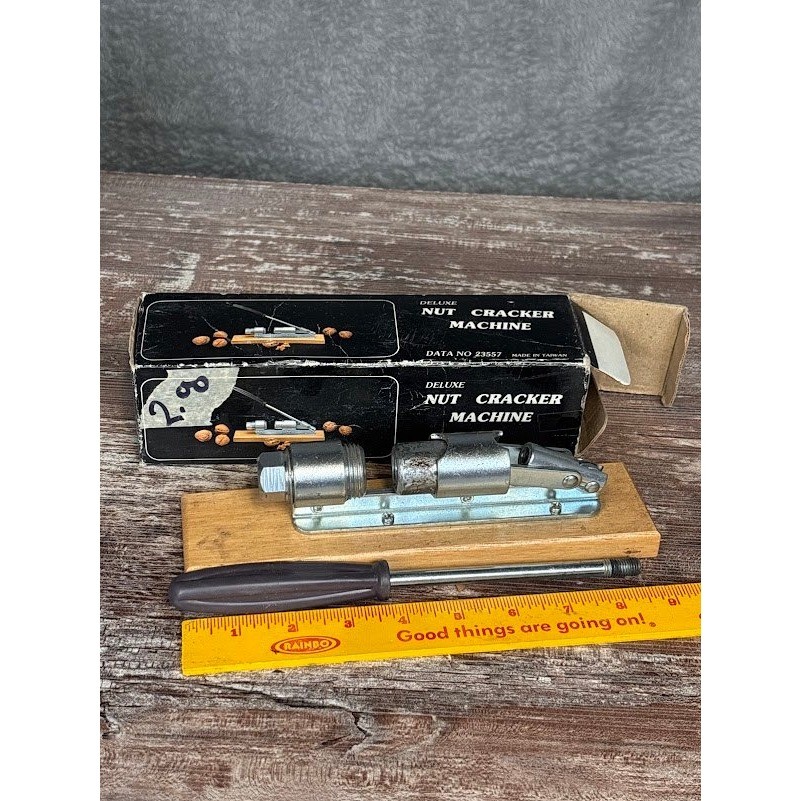 Deluxe Nut Cracker Machine Vintage Kitchen Gadget With Original Box