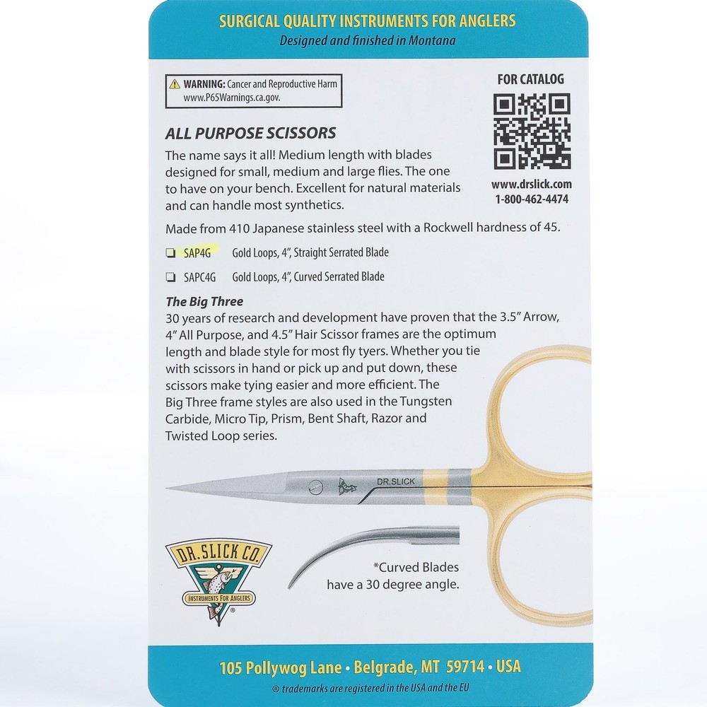 Dr. Slick All Purpose Scissors - 4" - Straight