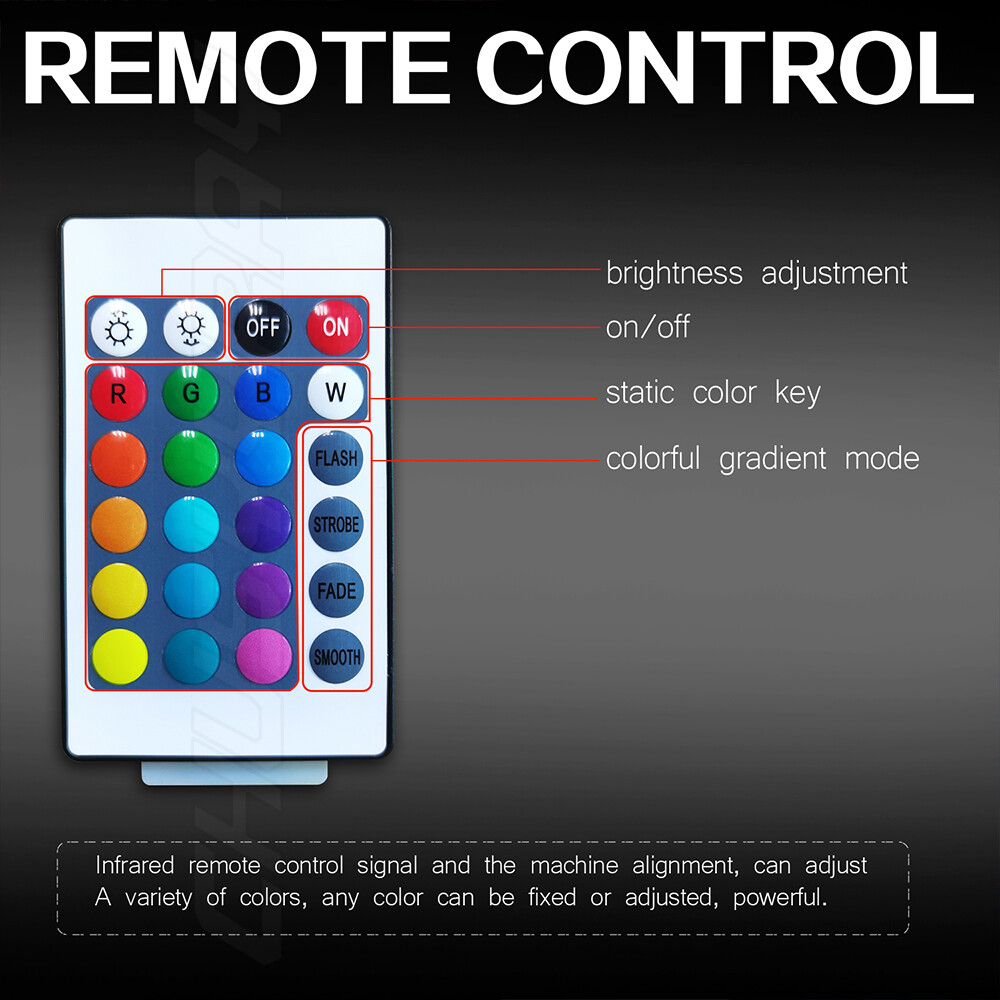 Car Interior LED Strip Light App Remote Control with Cigarette Lighter 4 IN 1