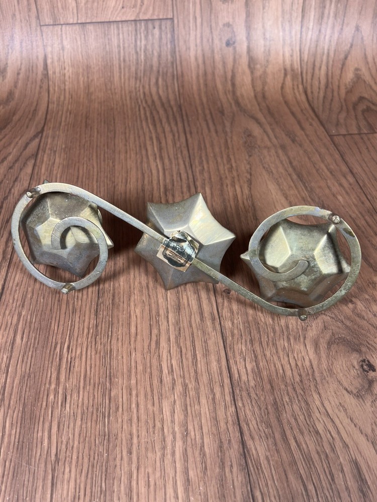 Gatco Solid Brass 3 Candle Swirled Base Centerpiece Decor