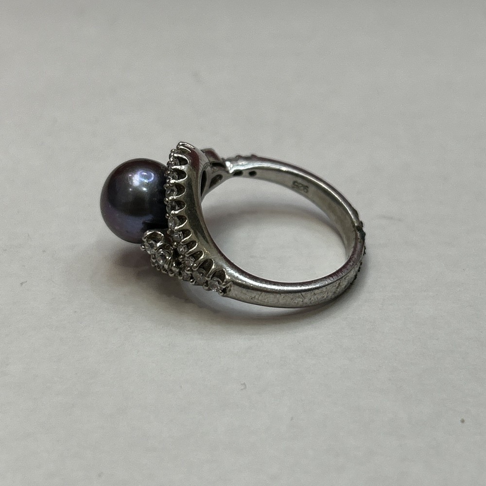 Vintage .925 Solid Sterling Silver Pearl Ring