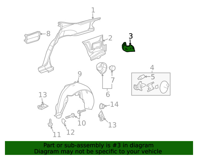 Genuine GM Tail Lamp Pocket 15898282