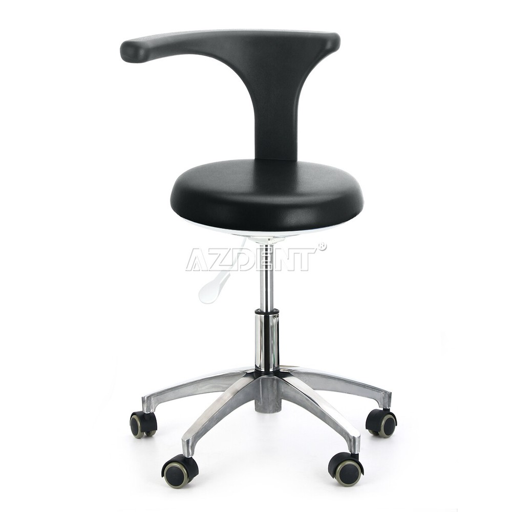 Dental Mobile Stool Dotor Chair Adjustable Height Backrest 360° Universal Caster