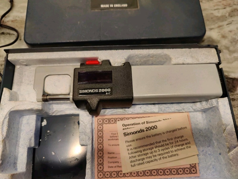 Simonds Micro 2000 Digital 0-1" Micrometer With Instructions & Case