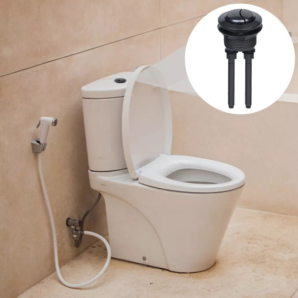 High Durability Black Toilet Flush Button With Easy Installation Options