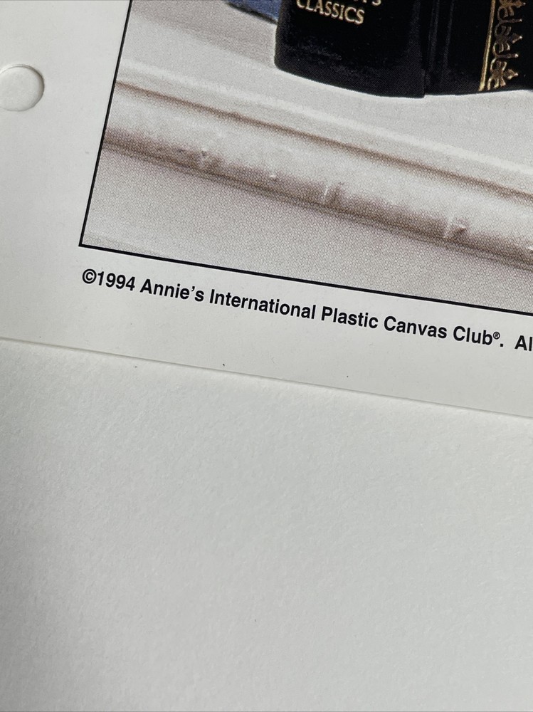 Annie's Attic Library Bookends Plastic Canvas Pattern