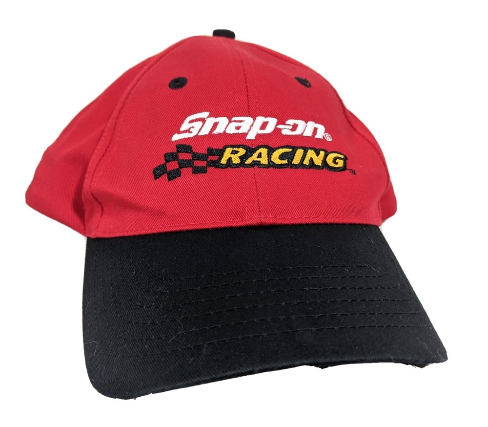 Snap On Hat Red Black Racing