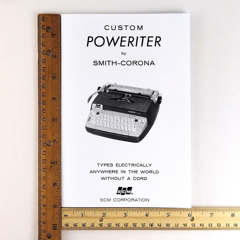 Smith Corona Custom Poweriter Typewriter User Instruction Owner's Manual SCM