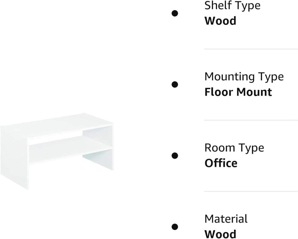 Stackable 24in Wide Horizontal Organizer Rectangular White