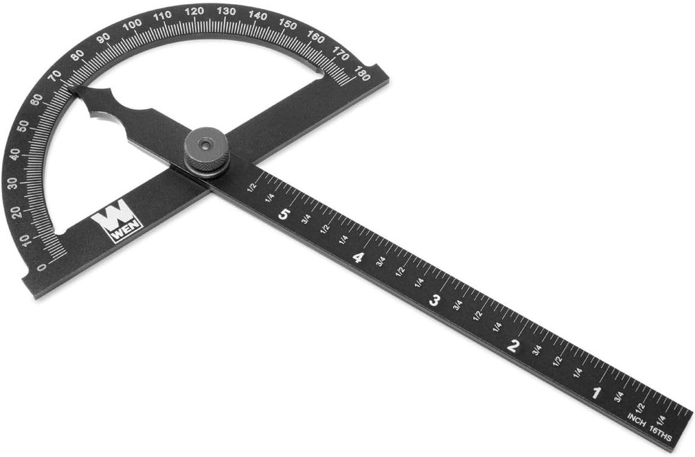 Adjustable Aluminum Protractor and Angle Gauge with Laser Etched Scale