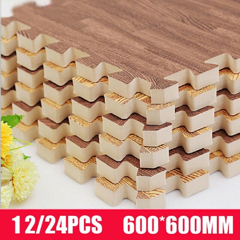 Exercise Floor Mat Soft Foam Puzzle Interlocking Tiles Workout Equipment Garage
