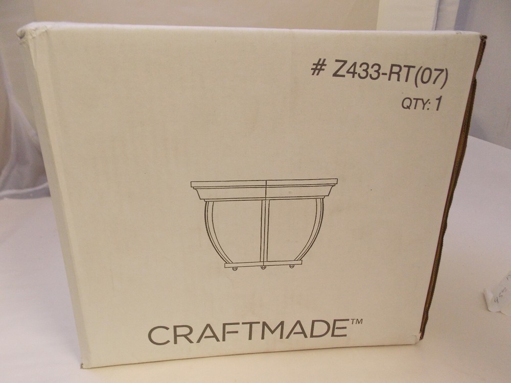 Craftmade Z433-RT Three Light Down Lighting Medium Outdoor Flush - Rust