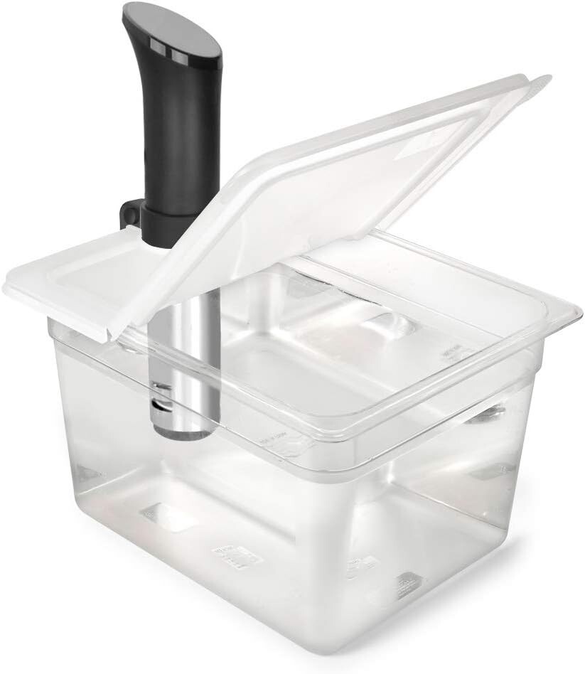 Sous Vide Container 12 Quart w/ Collapsible Hinge Lid Mount Corner Anova Cooker