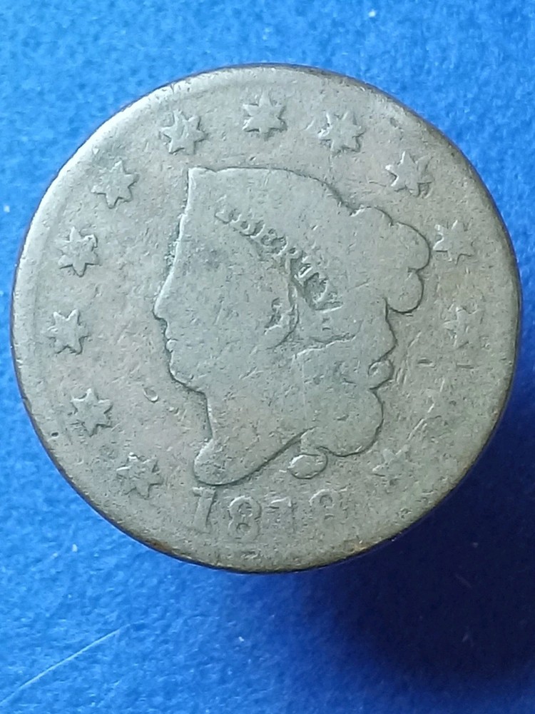 1818 US Large Cent Coronet Head 1c One Cent Penny