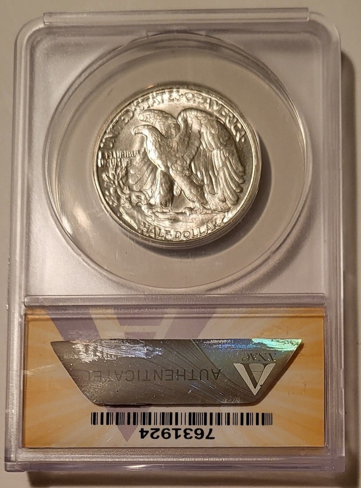 1945 D Walking Liberty Half Dollar MS63 ANACS
