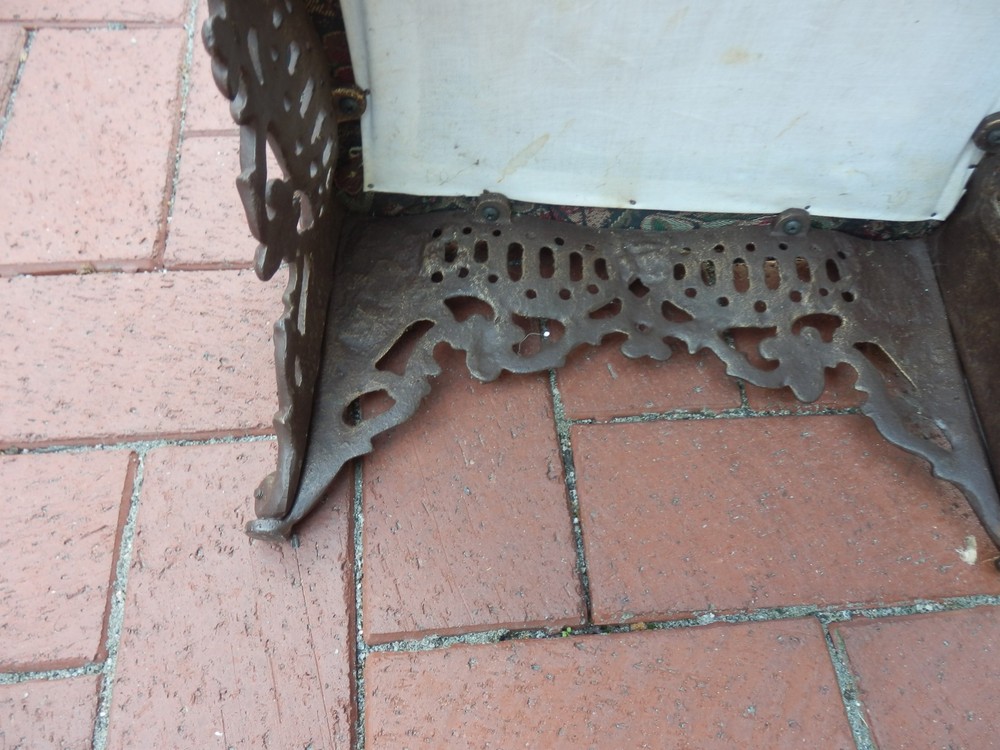 Vintage Cast Iron Footstool 14" x 9"