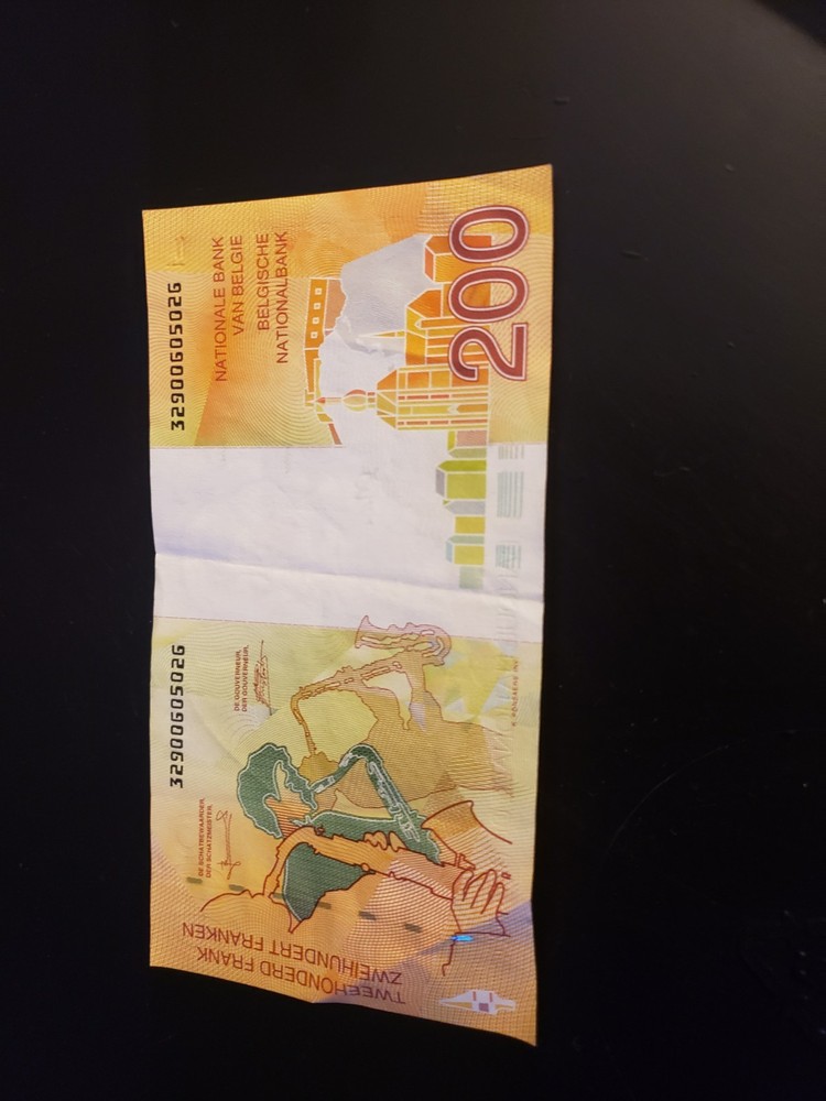 200 Belgian Francs Banknote. 1814-1894