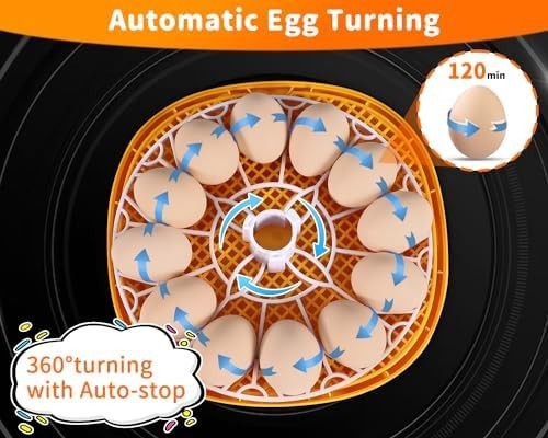 Incubators for Hatching Eggs, Egg Incubator with Automatic Egg Turning and Humid