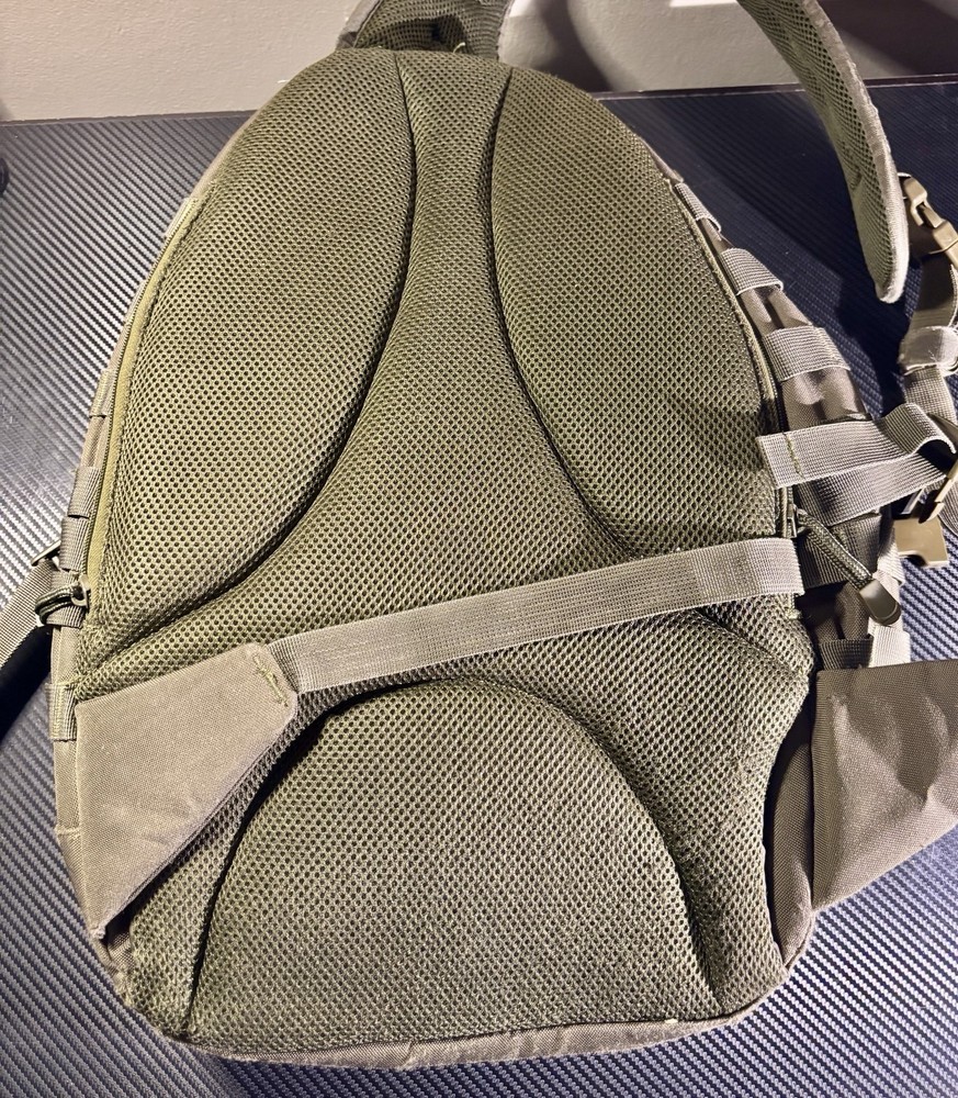 Repaired condor MOLLE TACTICAL sling backpack large OD GREEN