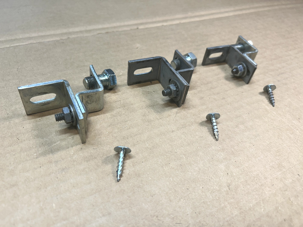 Delta brackets for adding a wood extension wing, (set of three)