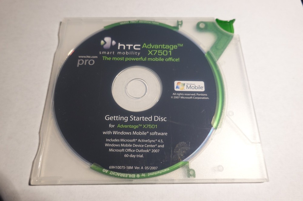 HTC Advantage X7501 Getting Started Disk Version A 05/2007
