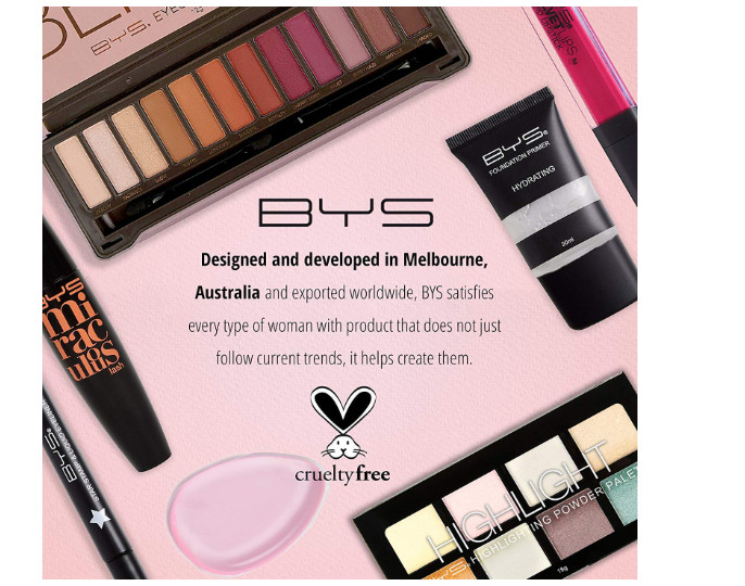 BYS EYESHADOW PALETTE SMOKEY, WITH MIRROR