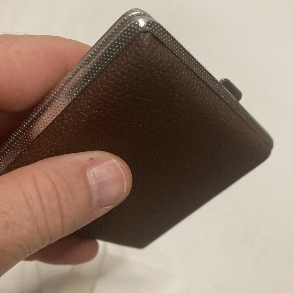 Roygra Cigarette Case, Metal with Leather Surface - 20 Capacity (3 Pack, 85mm)