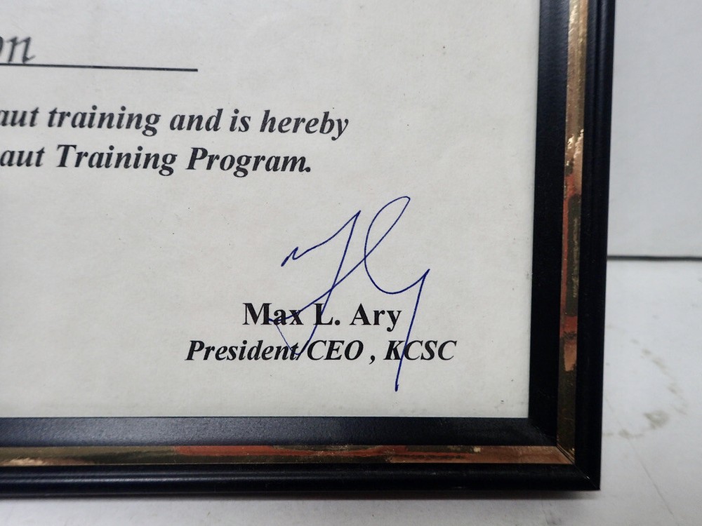 Kansas Cosmosphere & Space Center (2) Astronaut Training Program Certificates