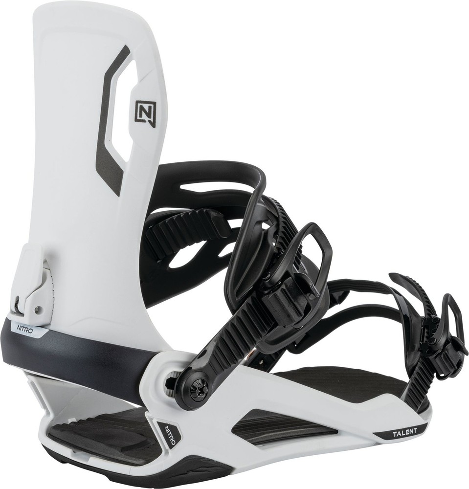 Nitro Talent Unisex Snowboard Bindings, White, Small MY26