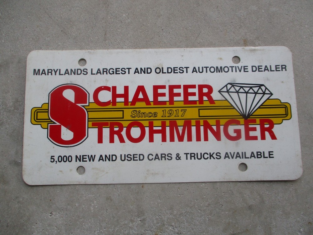 Booster Auto Dealer Chaefer  MD.  license plate