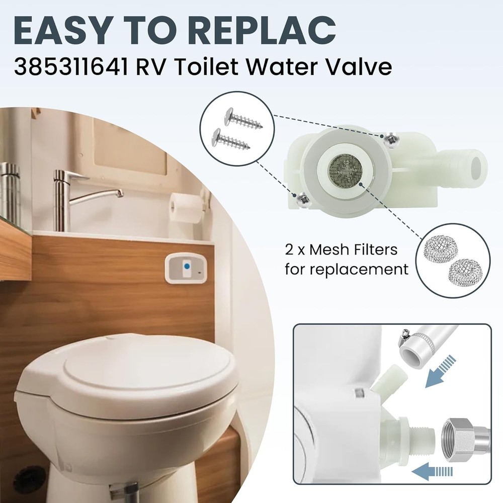 385311641 RV toilet valve kit For Dom-etic 300 310 320 Series Pedal Flush Toilet