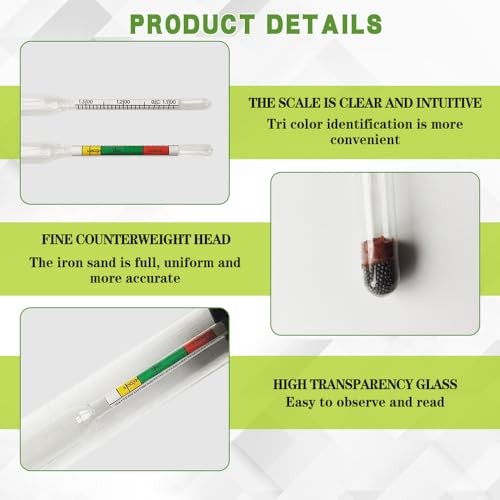 Battery Hydrometer Tester, Car Battery Tester, 8in Precision & Fast Dectection