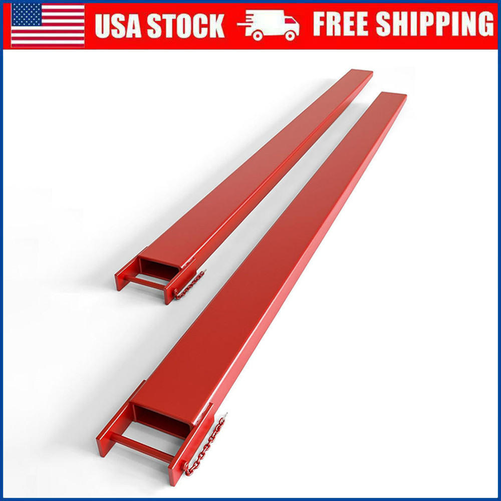 2pc 72"/84" Pallet Fork Extensions 4.5" Width Fork Extensions for Forklift Truck
