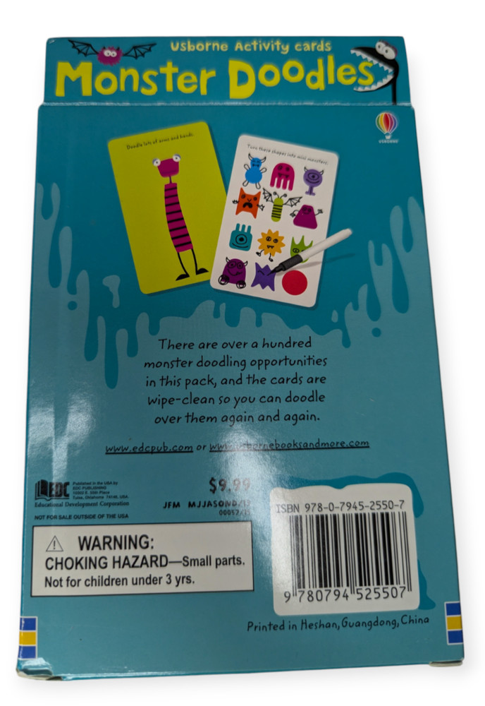 Usborne Activity Cards Monster Doodles
