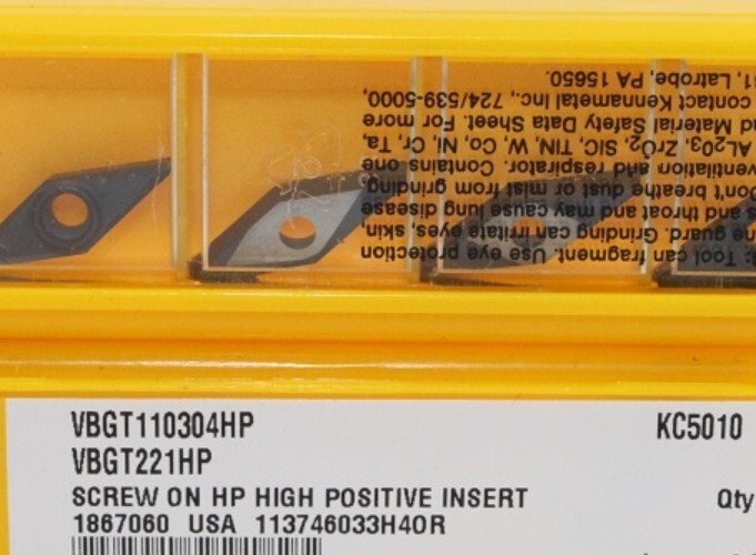 5  PCS  ORIGINAL  INSERTS     VBGT110304HP KC5010