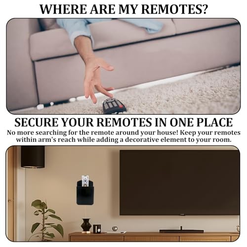 4 Pcs Remote Control Holder Wall Mount, Self Adhesive Wall Remote Control