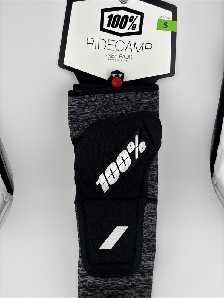 100% RIDECAMP Knee Guards/Pads, Grey Heather/Black New
