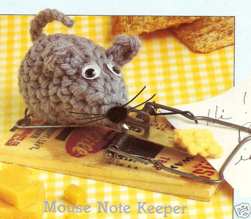 HANDY Mouse & Lemon Note Keeper/Holder/Crochet Pattern INSTRUCTIONS ONLY