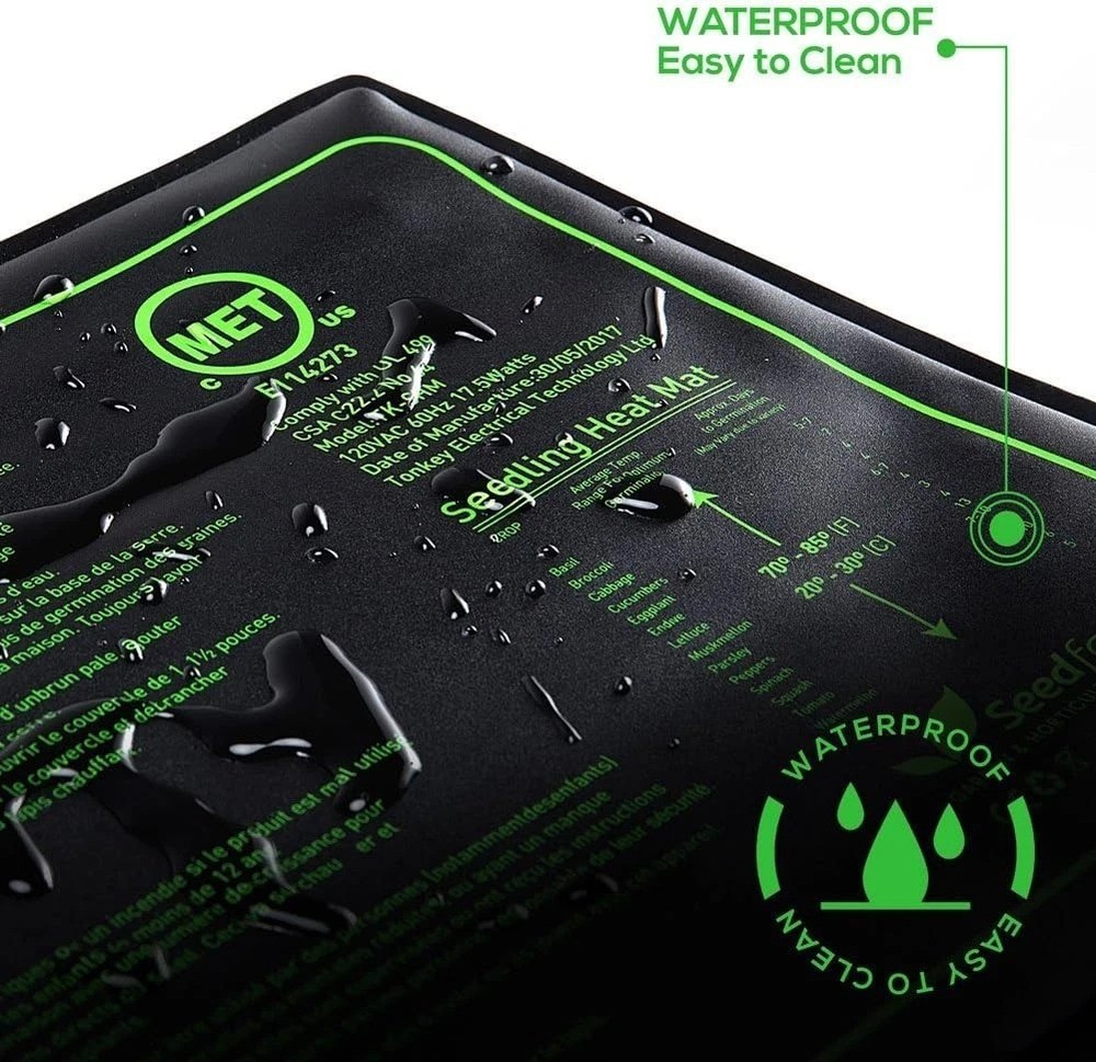 Durable Indoor Hydroponic Heating Pads - 10" x 20" Seed Germination Mat (2 Pack)