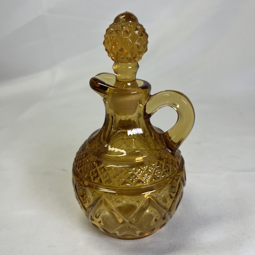 Imperial Cape Cod Amber Cruet w/ Stopper 5.25"
