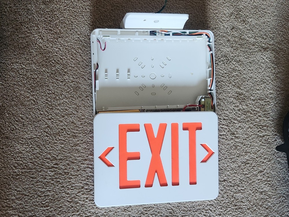EMERGILITE THOMAS AND BETTS LED RED EXIT SIGN LIGHT (ONE SIDED)