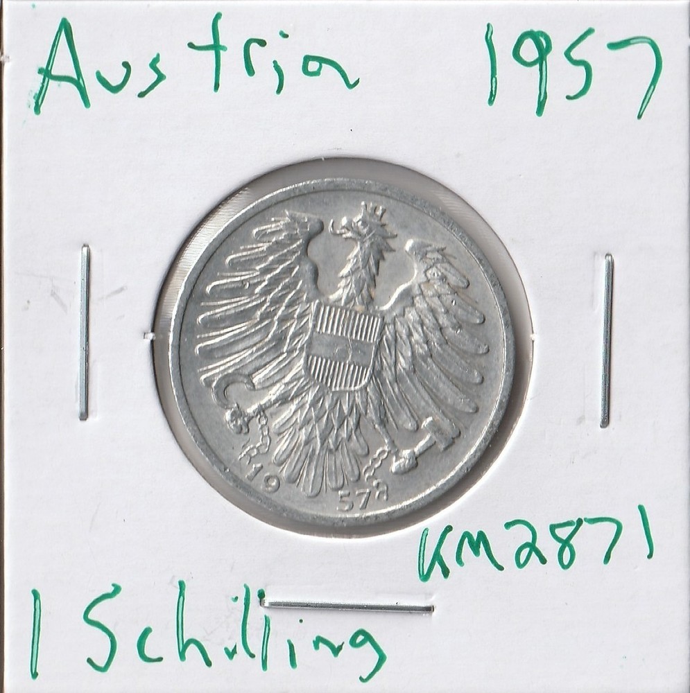 Coin Austria 1 Schilling 1957 KM2871