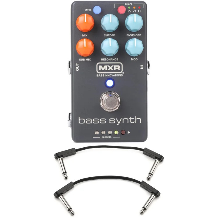 MXR Bass Synth Pedal with EBS Patch Cables