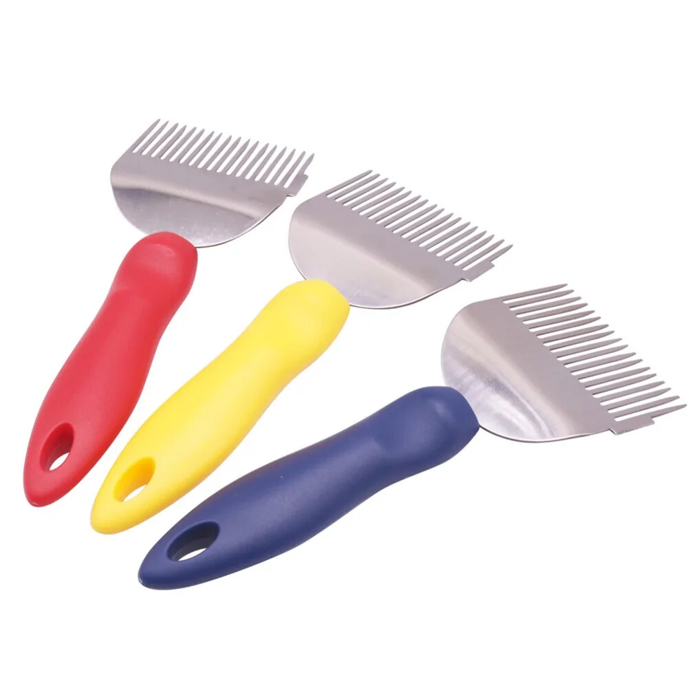 10 Pcs Plastic Handle Uncapping Forks Multi-cut Honey Fork Needle Cutter